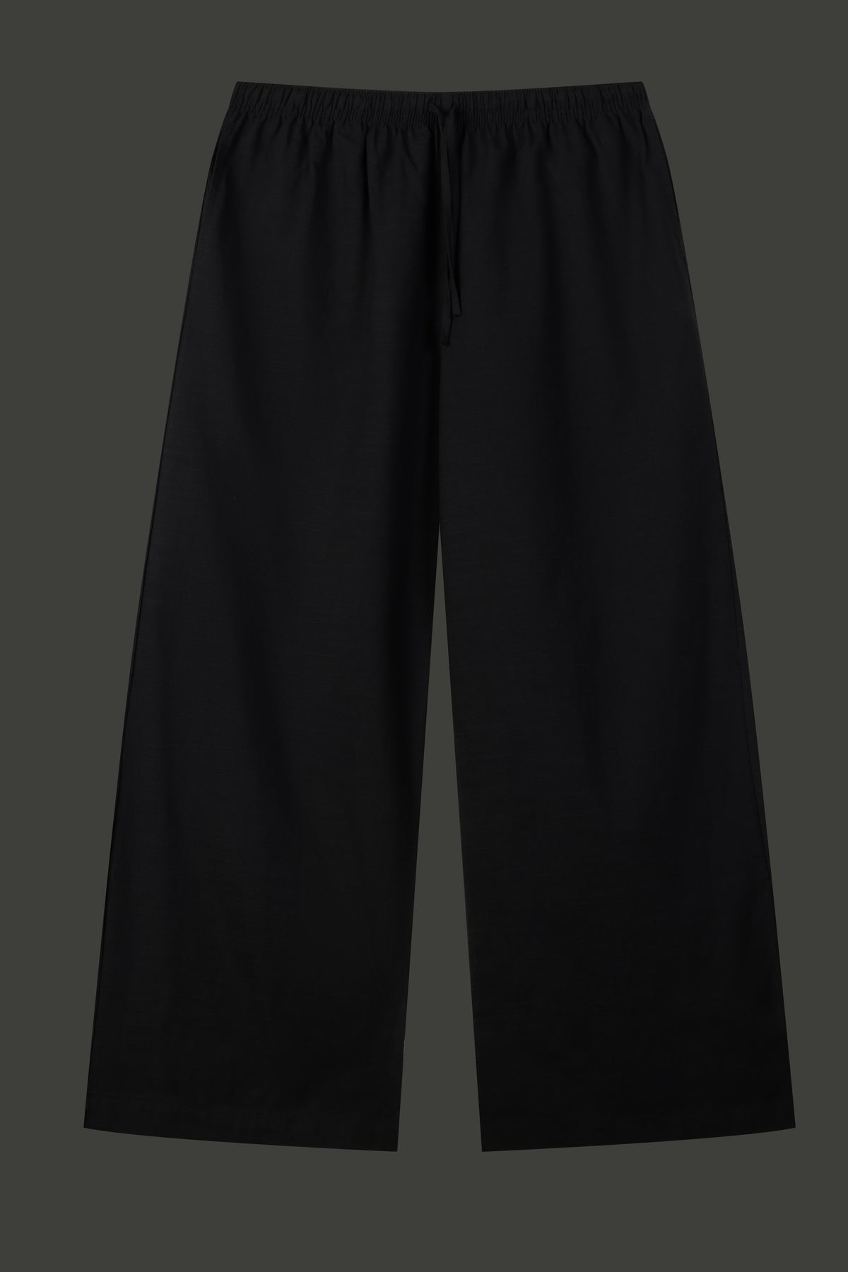 La Forbie Women's Linen Viscose Wide Leg Drawstring Pants