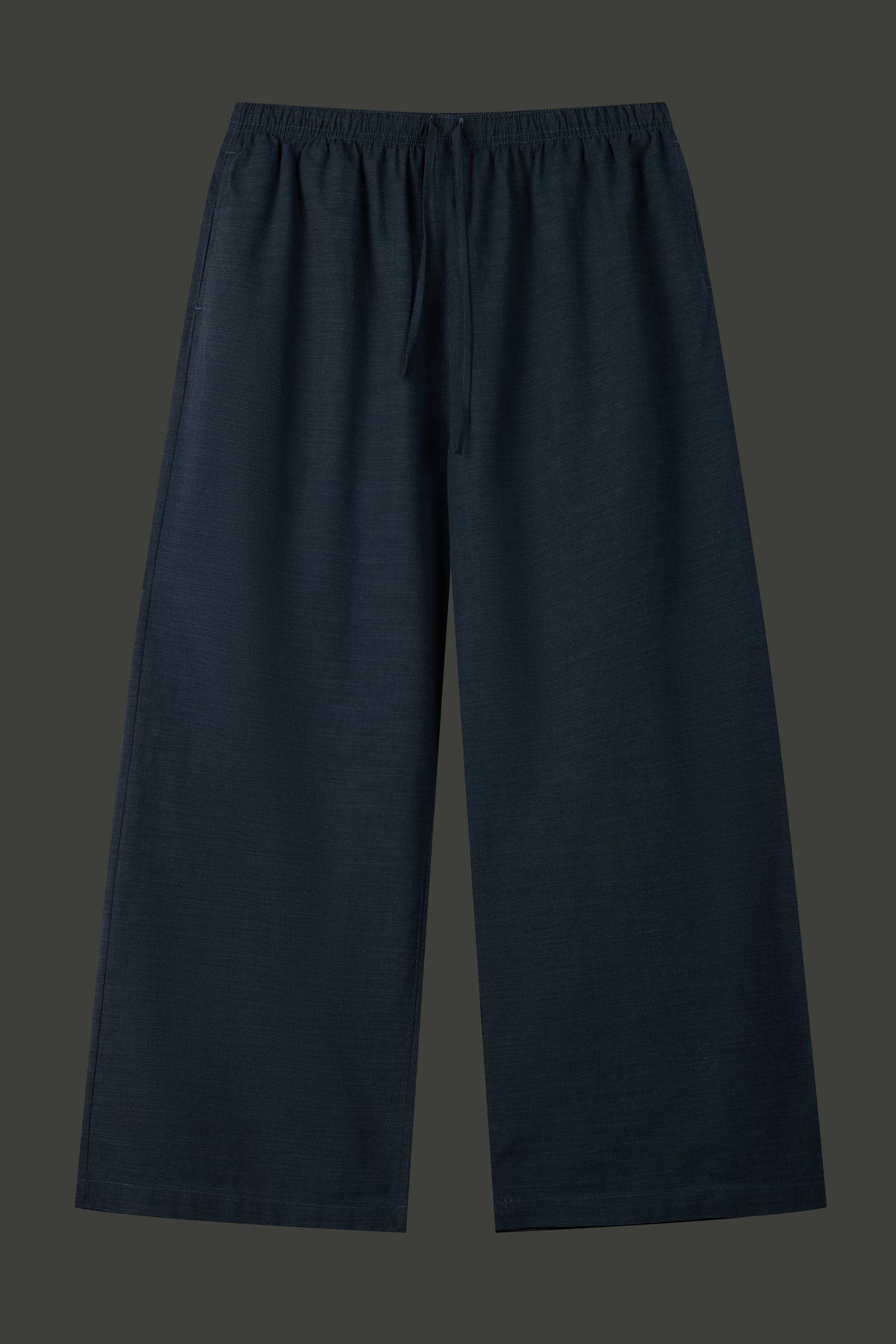 La Forbie Women's Linen Viscose Wide Leg Drawstring Pants