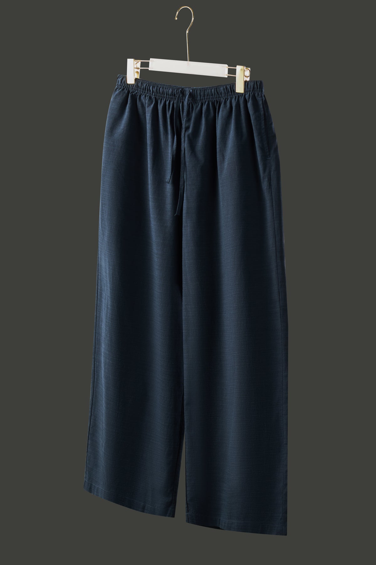 La Forbie Women's Linen Viscose Wide Leg Drawstring Pants