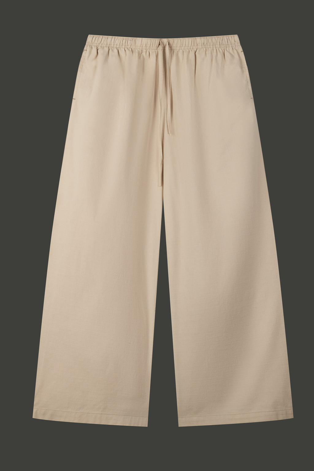 La Forbie Women's Linen Viscose Wide Leg Drawstring Pants