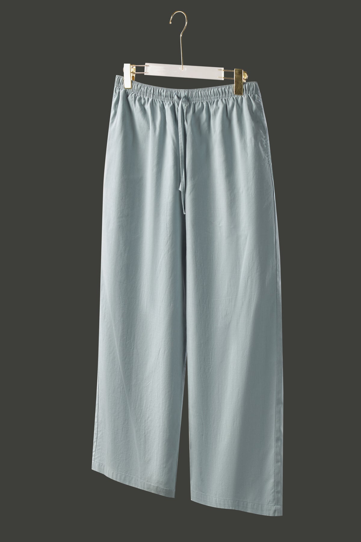 La Forbie Women's Linen Viscose Wide Leg Drawstring Pants