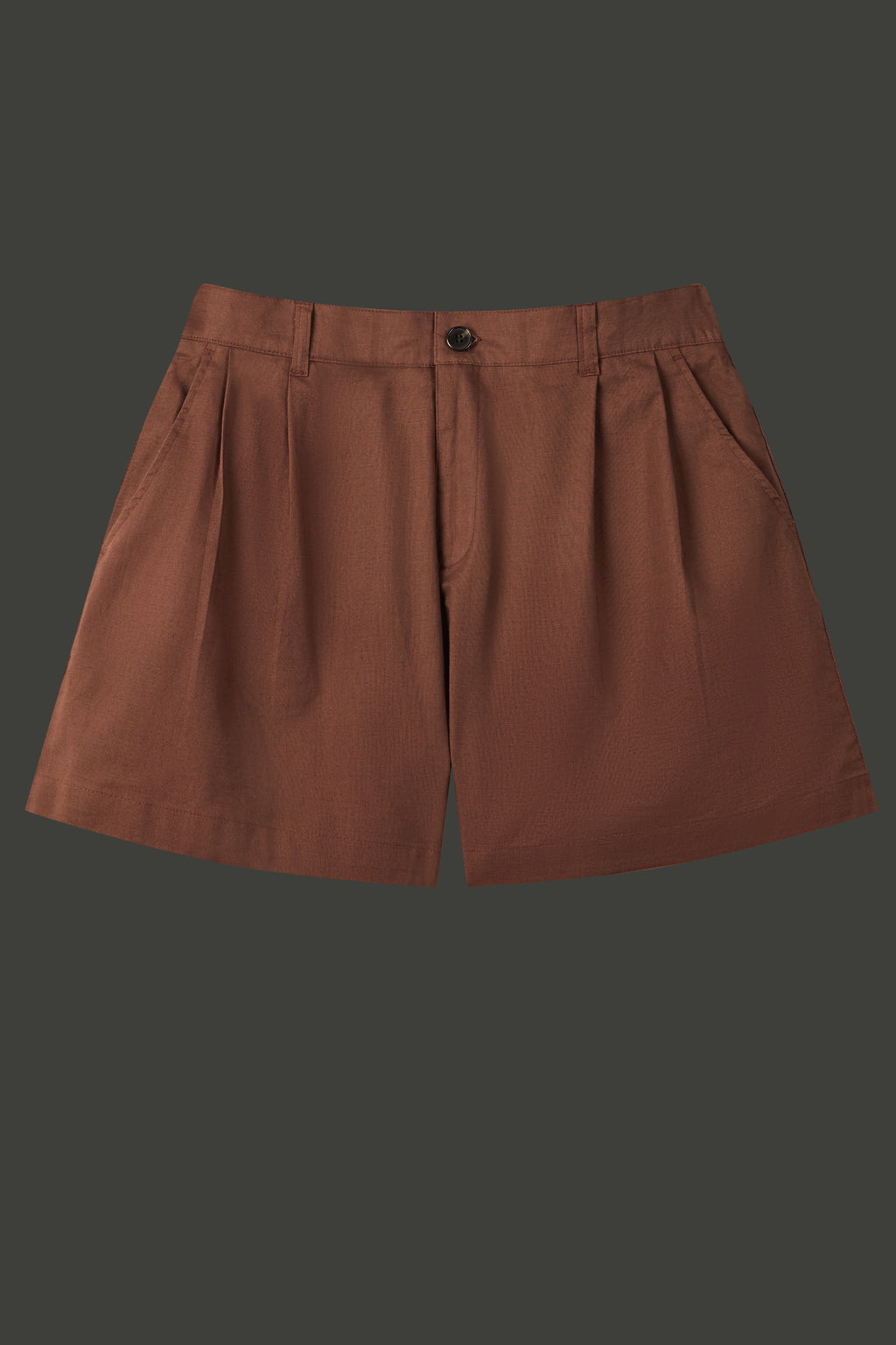 La Forbie Women's Linen Blend Knife Pleat Shorts