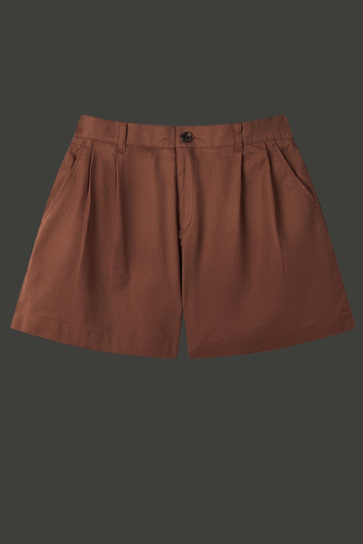 La Forbie Women's Linen Blend Knife Pleat Shorts