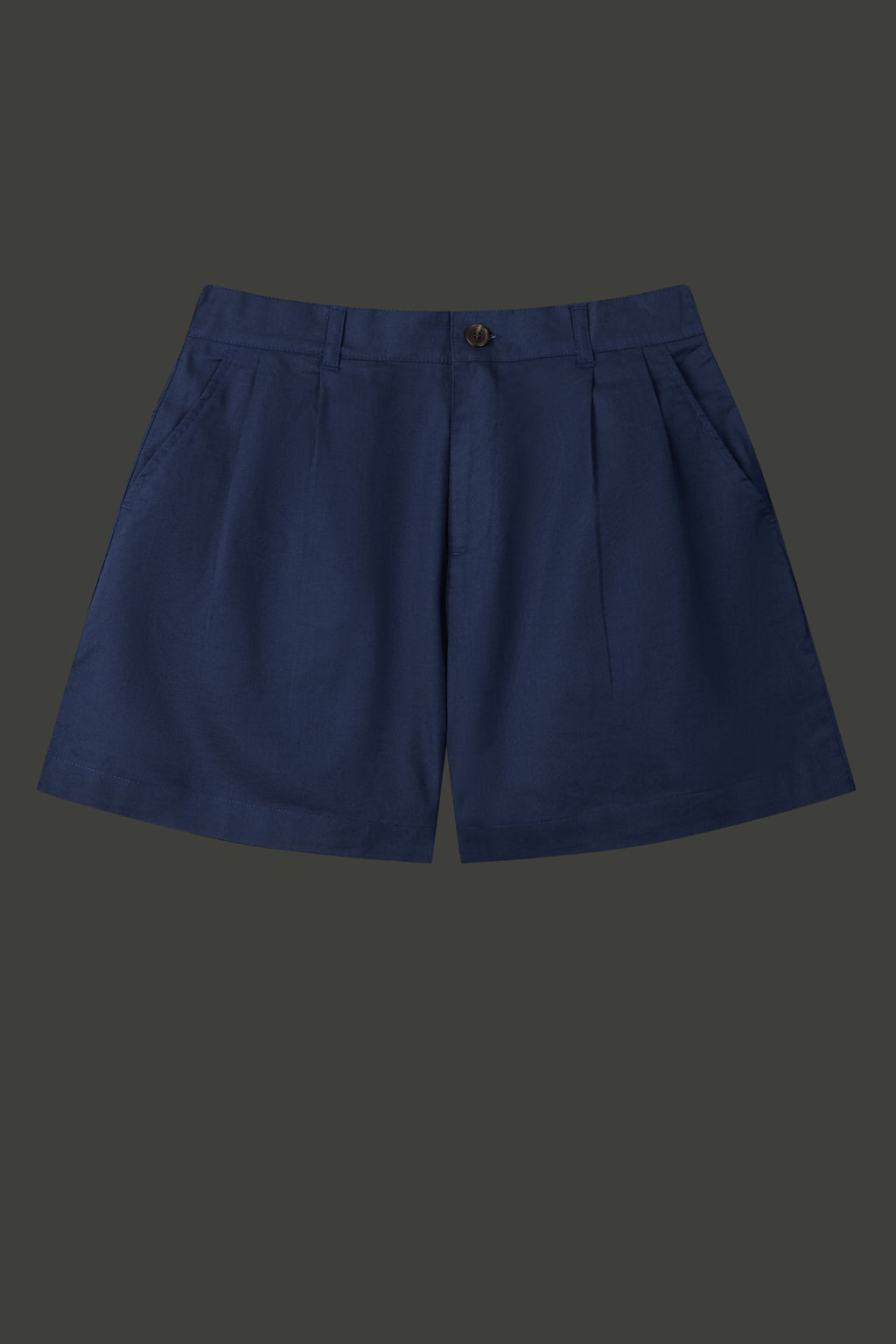 La Forbie Women's Linen Blend Knife Pleat Shorts