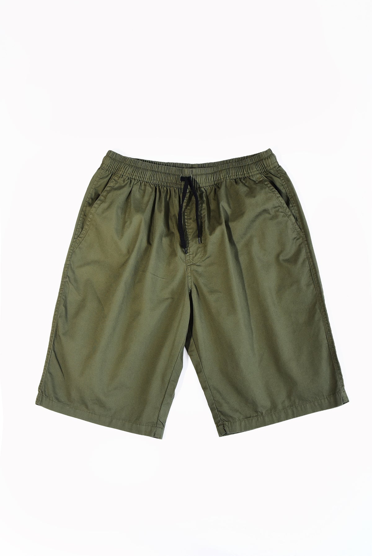 Zennio Quần short nam cotton dệt trơn lưng thun dây rút