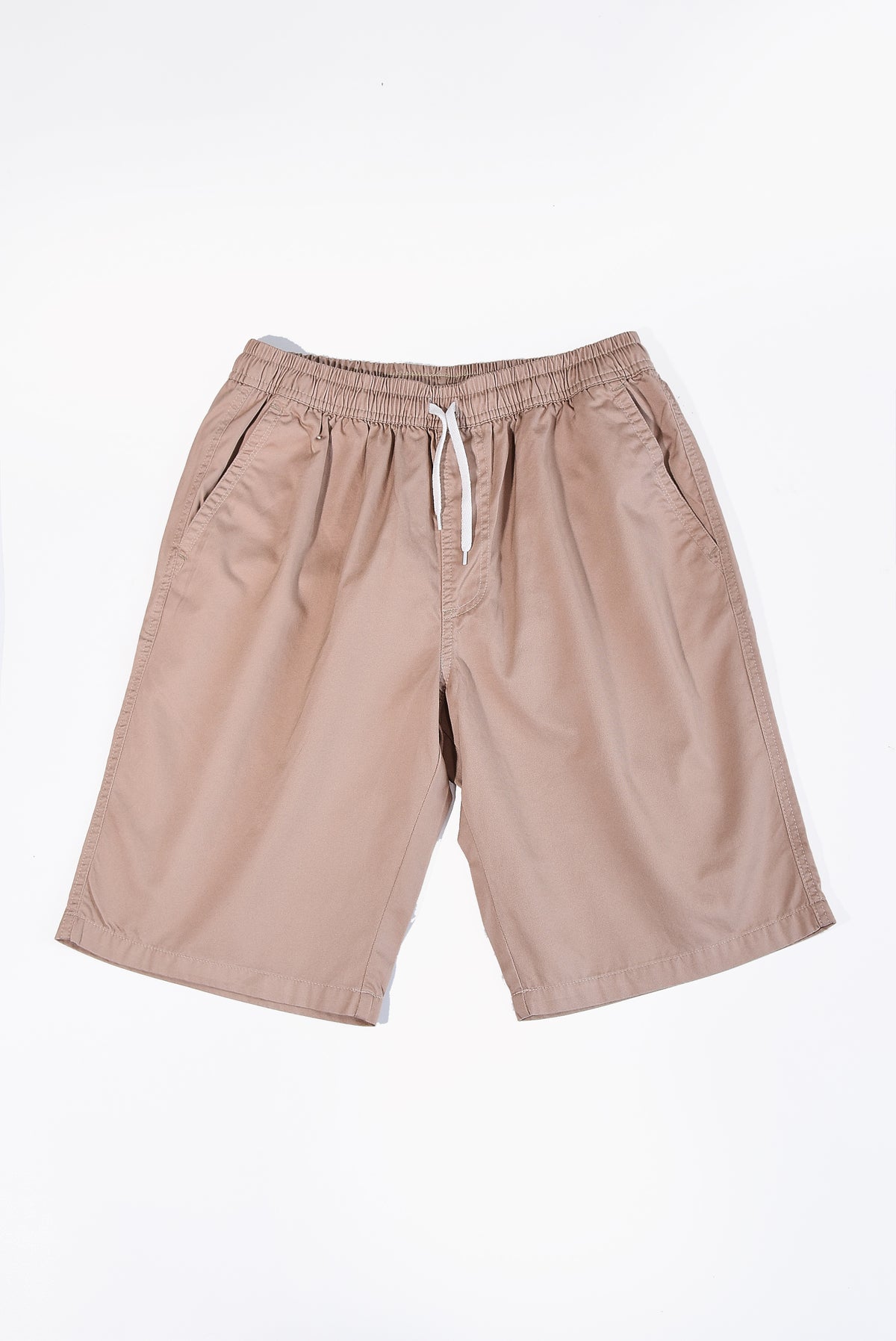 Zennio Quần short nam cotton dệt trơn lưng thun dây rút