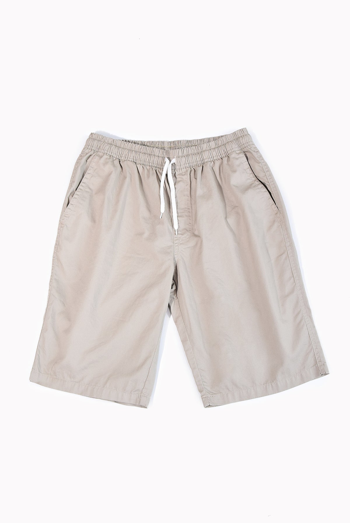 Zennio Quần short nam cotton dệt trơn lưng thun dây rút
