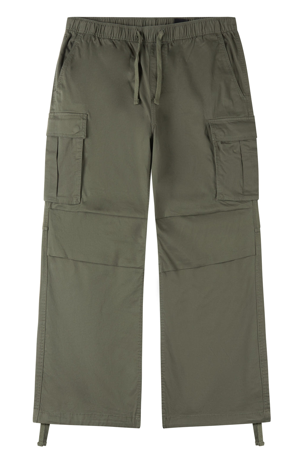 La Forbie Twill Pull-On Cargo Pants with Articulated Knees and Drawcord Hem