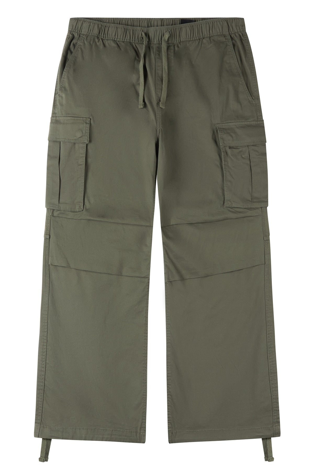 La Forbie Twill Pull-On Cargo Pants with Articulated Knees and Drawcord Hem
