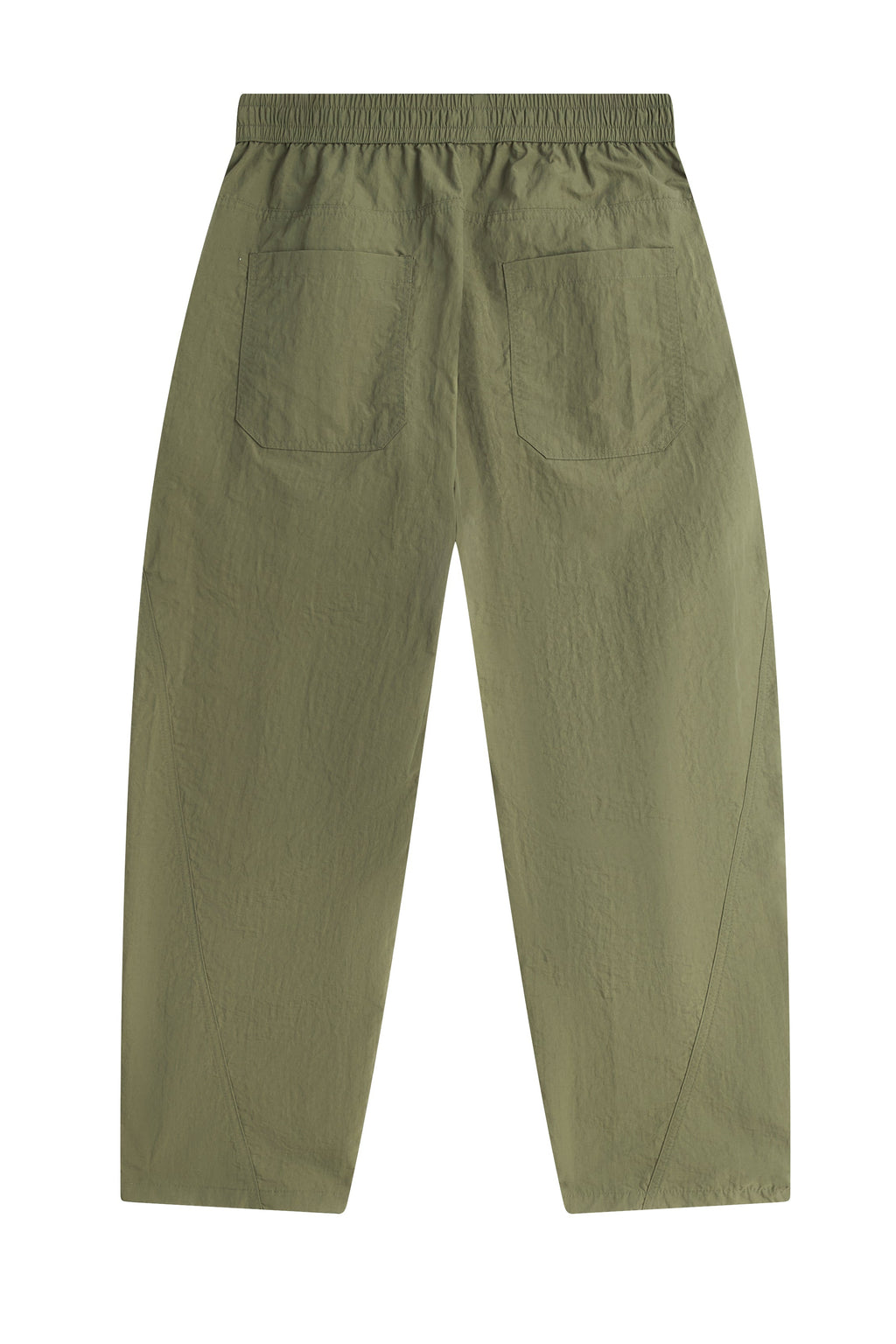 La Forbie Men’s Curved-Leg Nylon Pants with Drawstring Waist