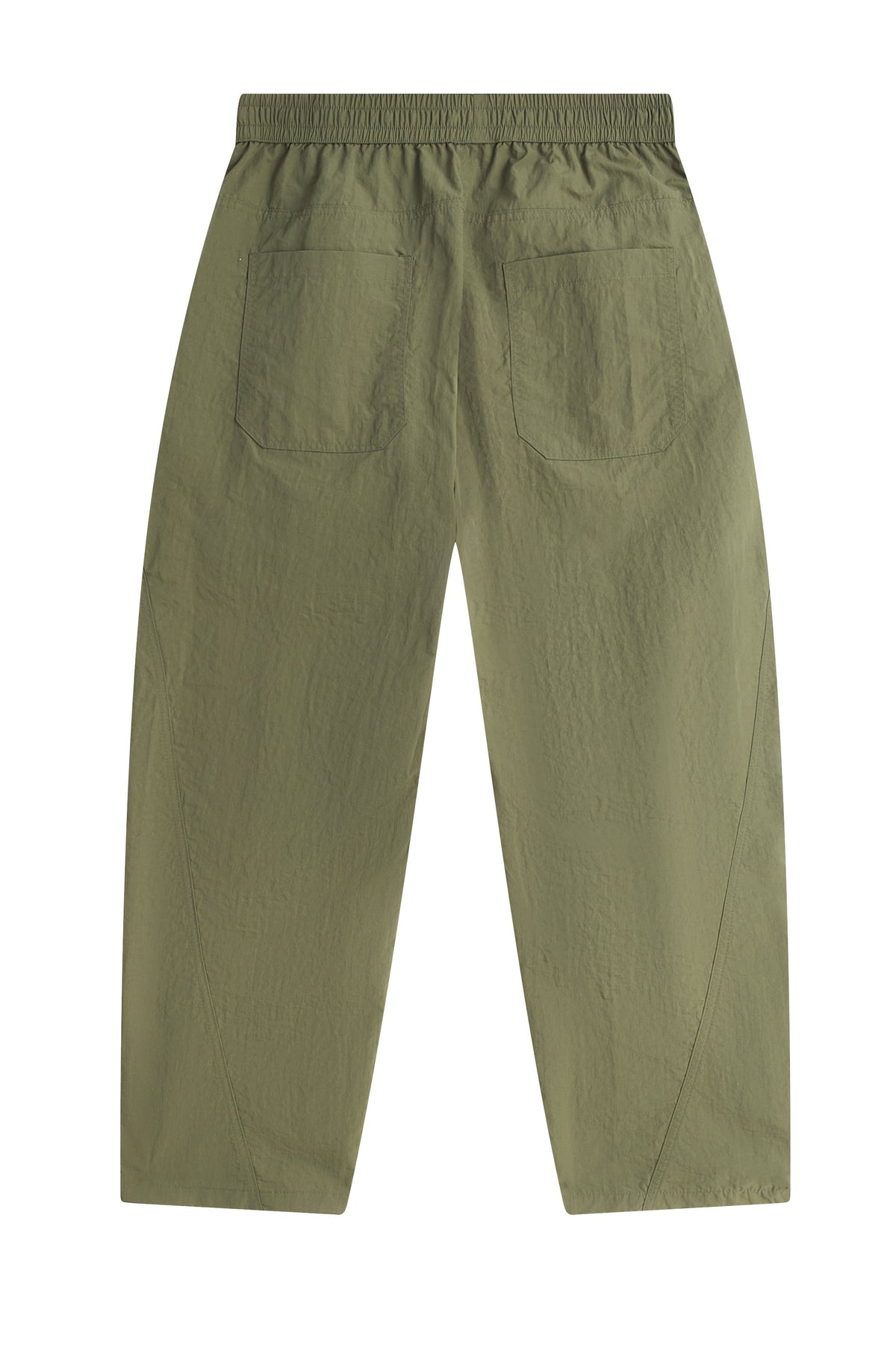 La Forbie Men’s Curved-Leg Nylon Pants with Drawstring Waist