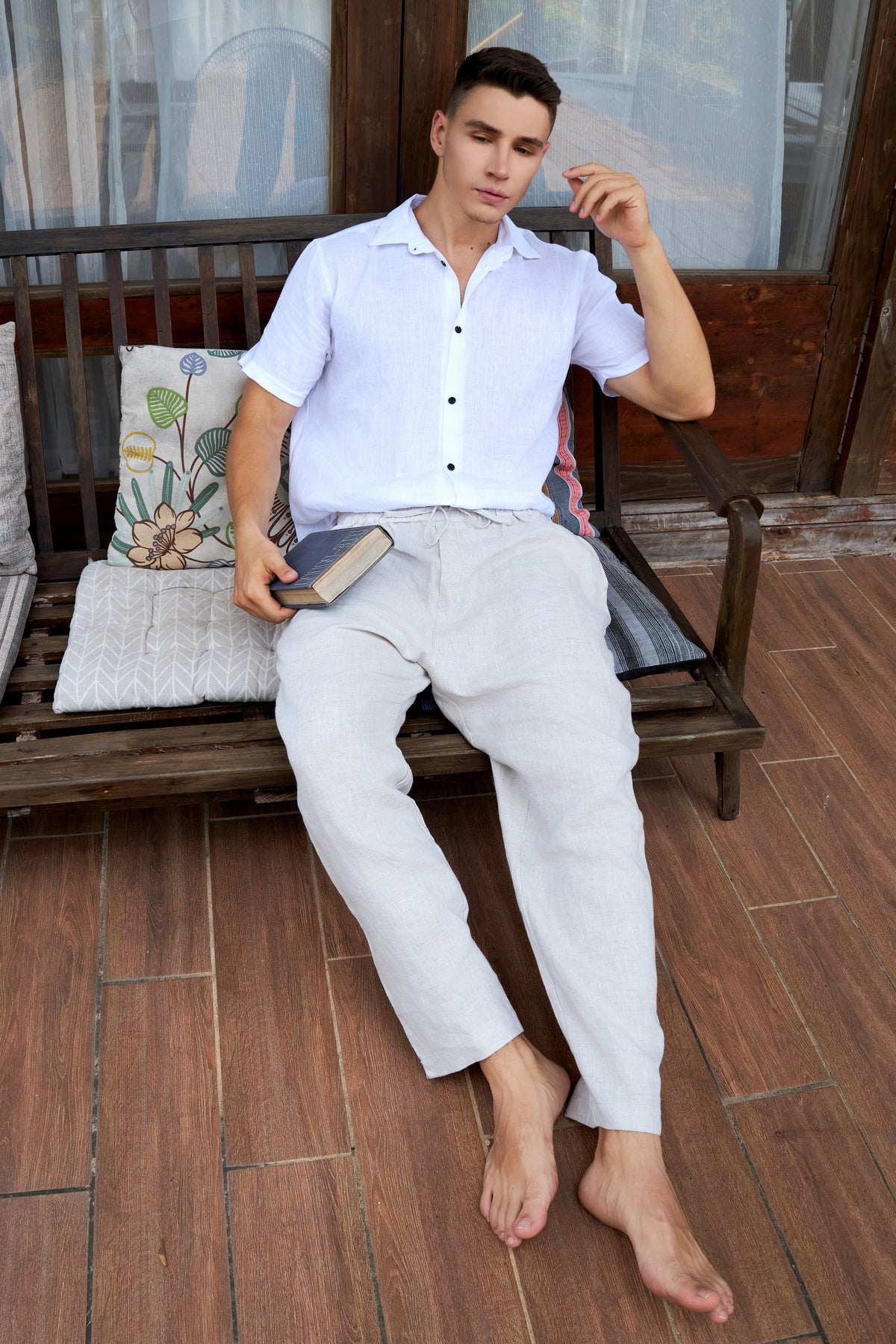 La Forbie Men’s Casual Linen Pants