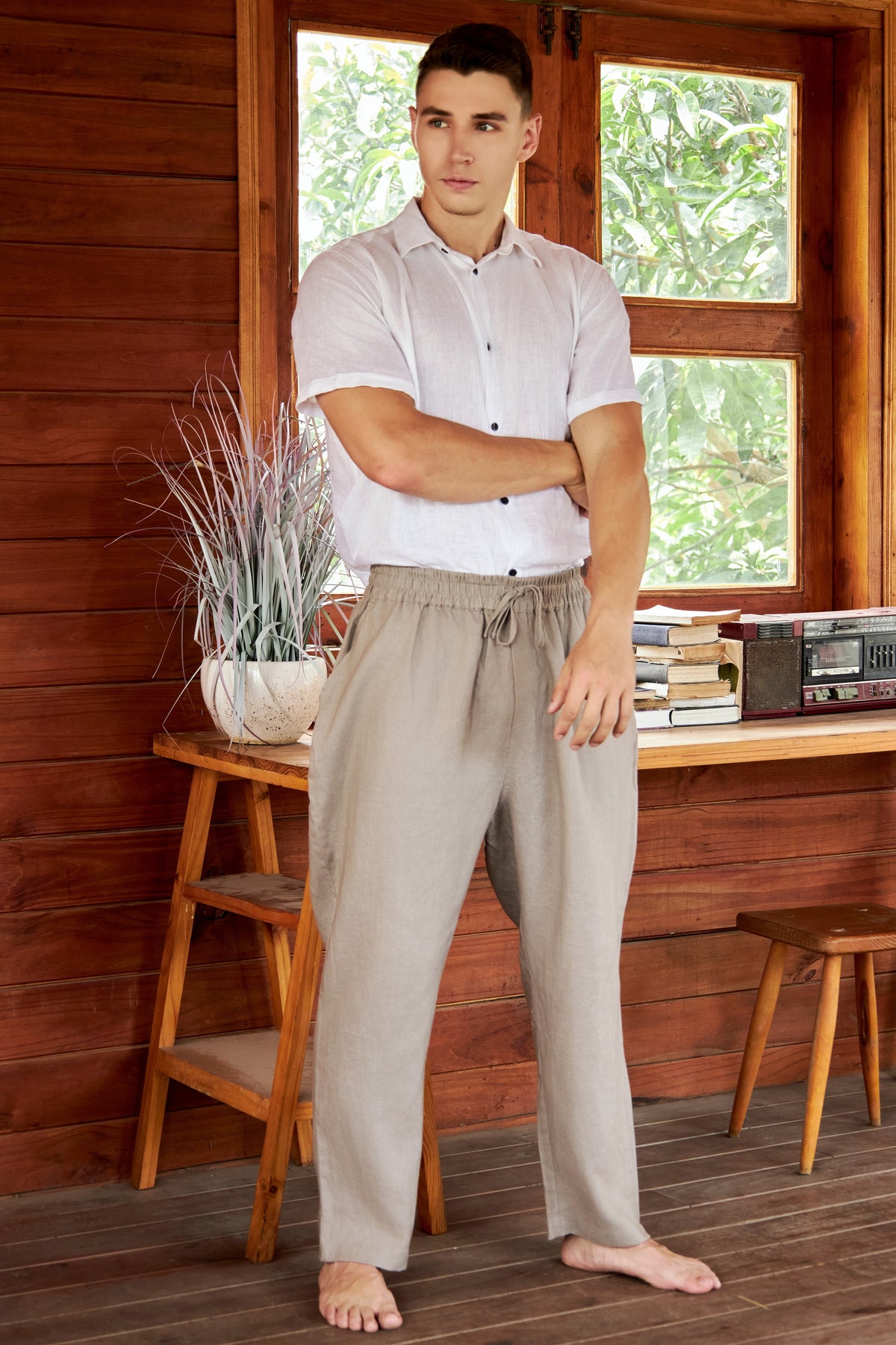 La Forbie Men’s Casual Linen Pants