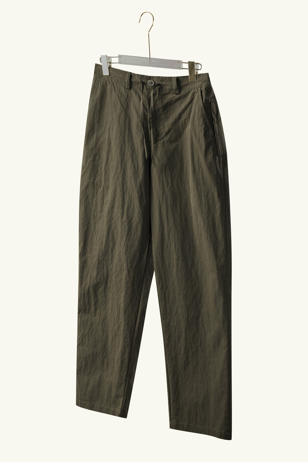 La Forbie Men's Relaxed Belted Elastic Pants with Layered Pockets