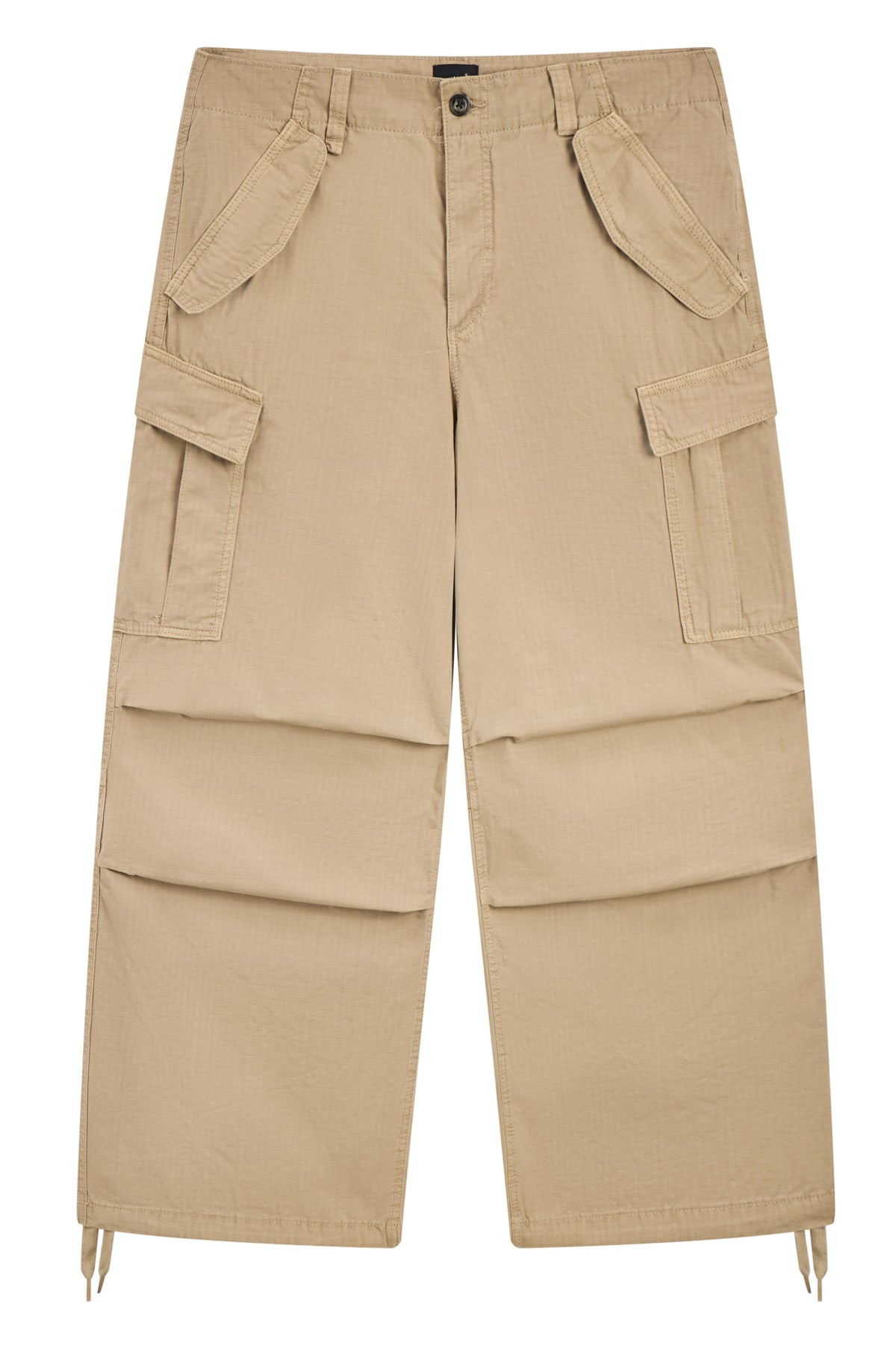 La Forbie wide-leg cargo pants with front flapped slant pockets