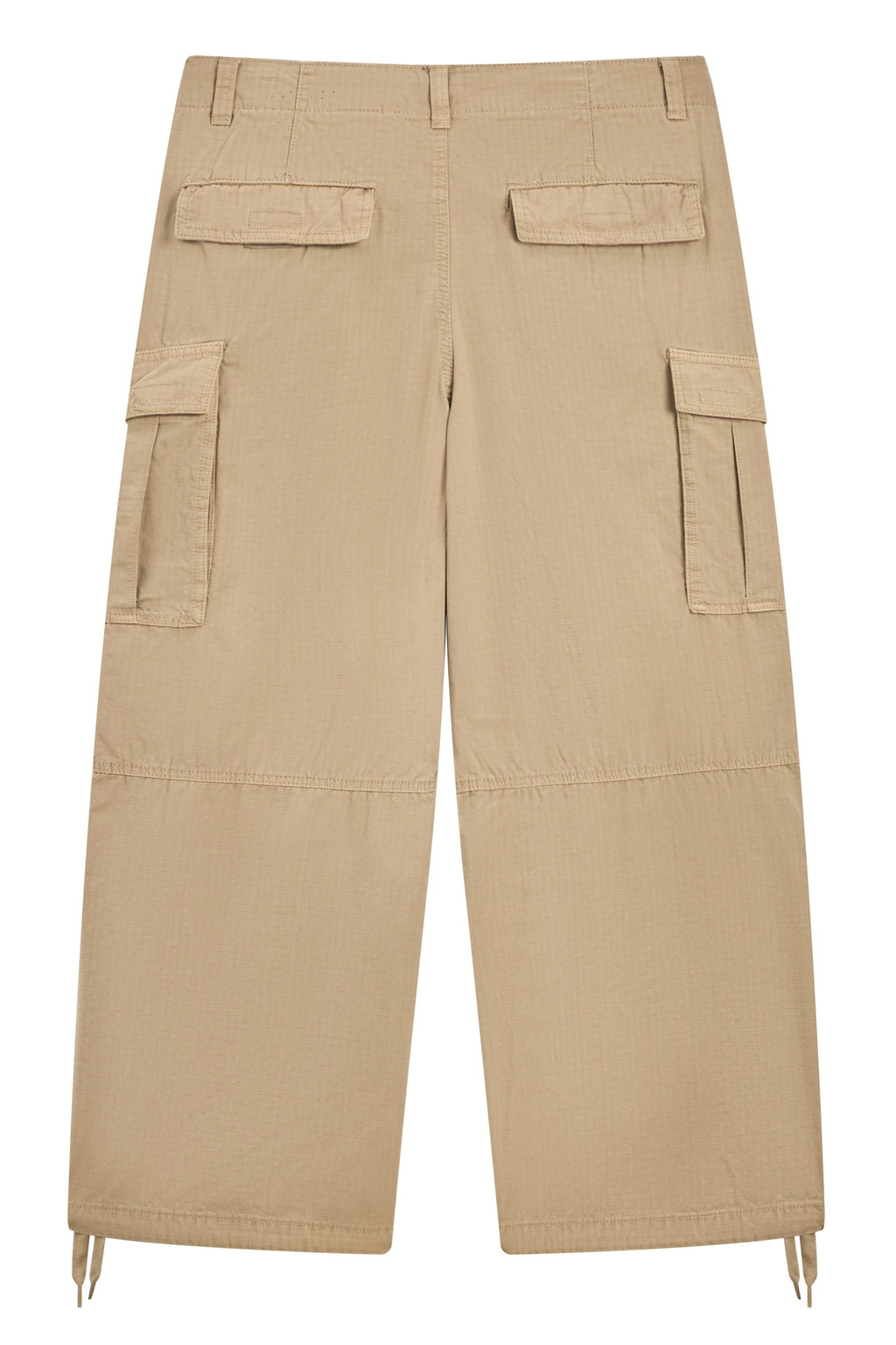 La Forbie wide-leg cargo pants with front flapped slant pockets