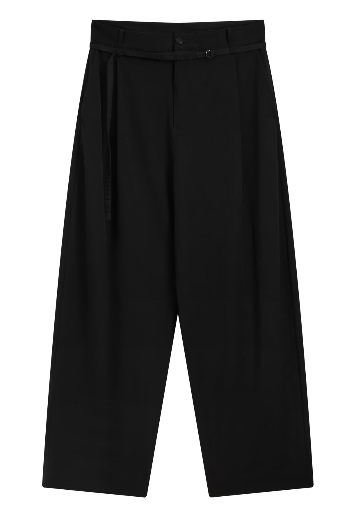 La Forbie wide-leg belted pleated trousers