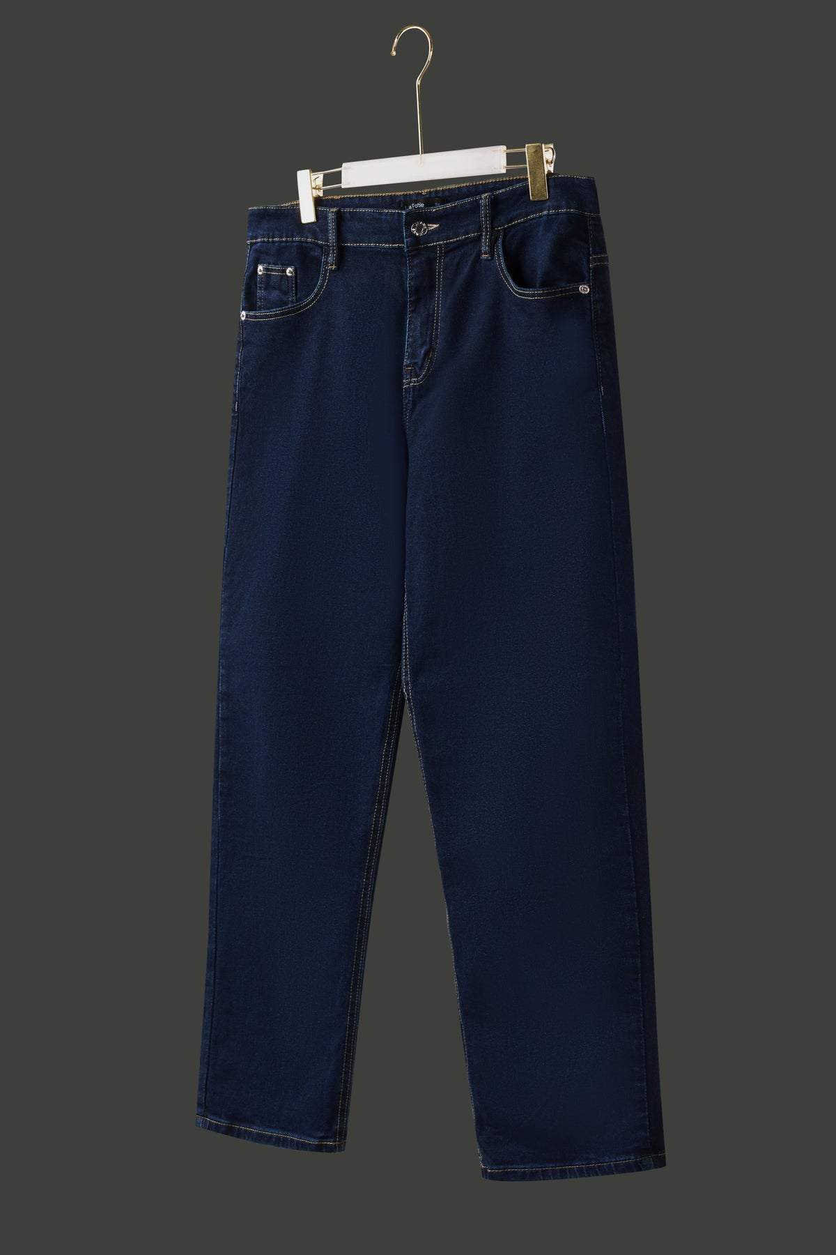 La Forbie Men's Slim Straight Rigid Jeans