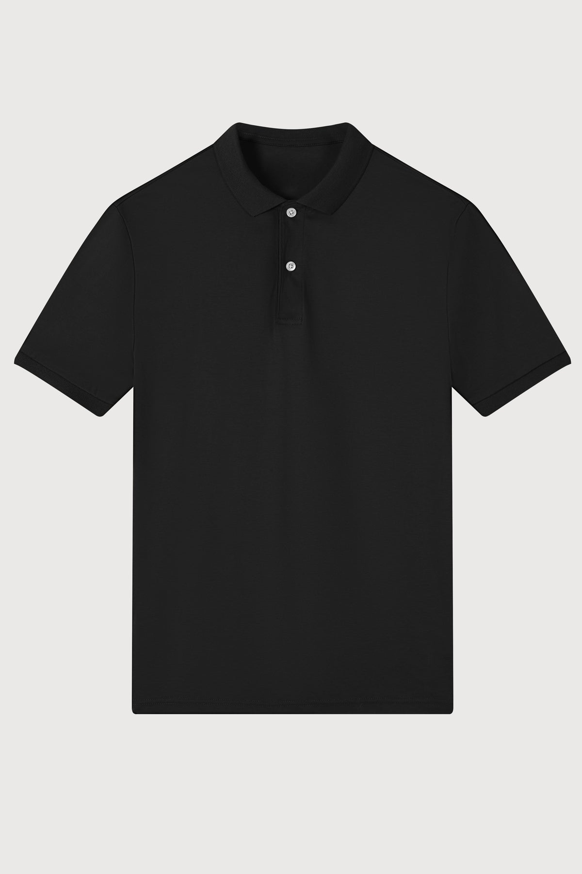 La Forbie Men’s Polo with Flat-Knit Collar