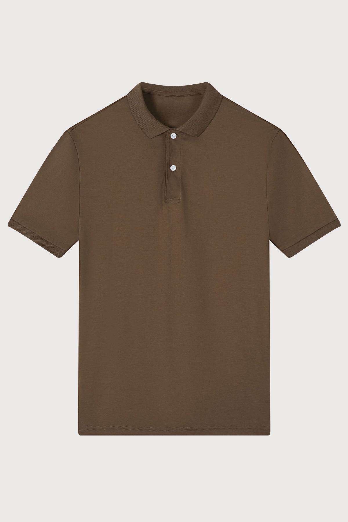 La Forbie Men’s Polo with Flat-Knit Collar