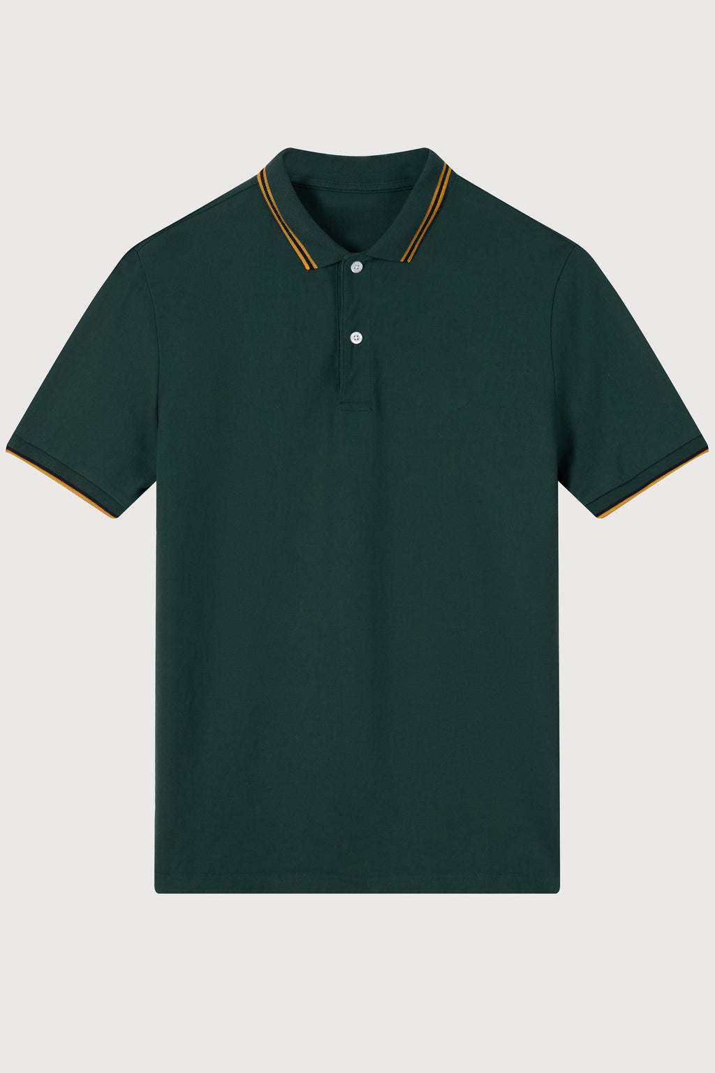 La Forbie Men’s Polo with Flat-Knit Collar
