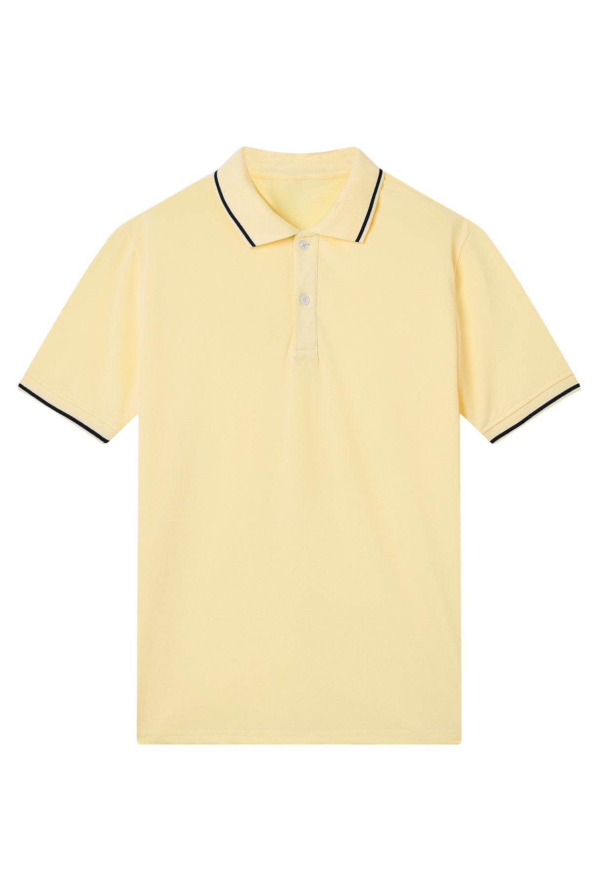 La Forbie Men’s Polo with Flat-Knit Collar