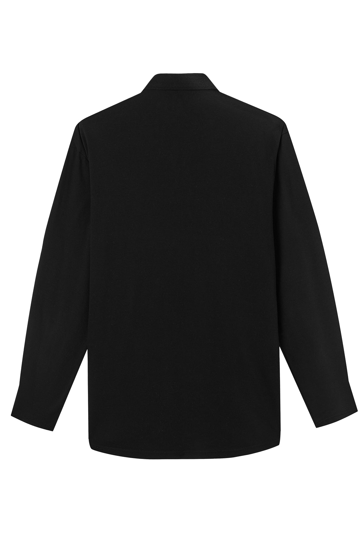 La Forbie Men’s Long-Sleeve Polo with Flat-Knit Collar