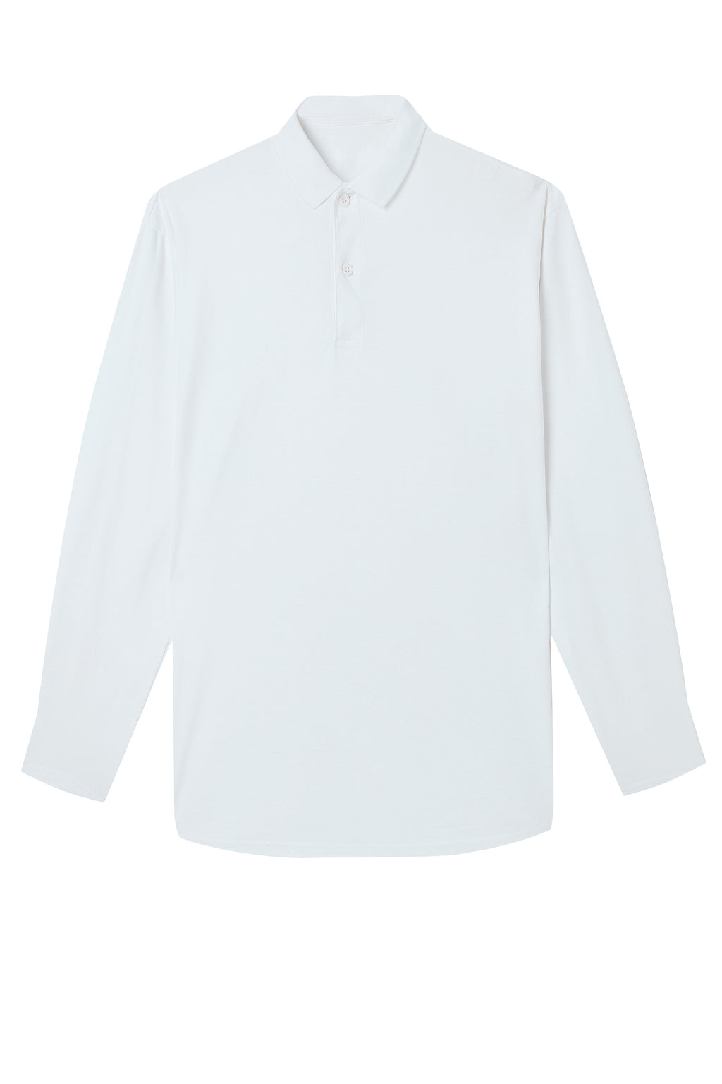 La Forbie Men’s Long-Sleeve Polo with Flat-Knit Collar