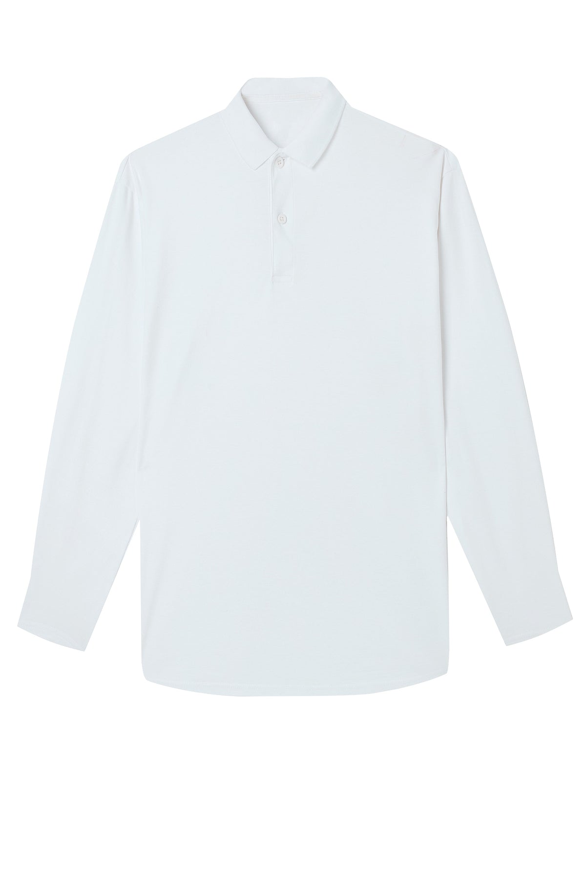 La Forbie Men’s Long-Sleeve Polo with Flat-Knit Collar