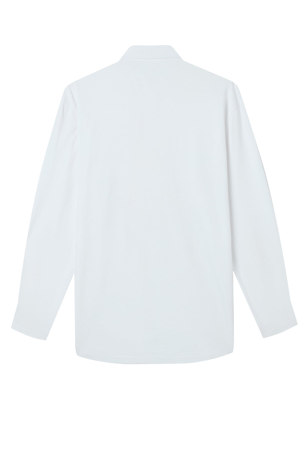 La Forbie Men’s Long-Sleeve Polo with Flat-Knit Collar