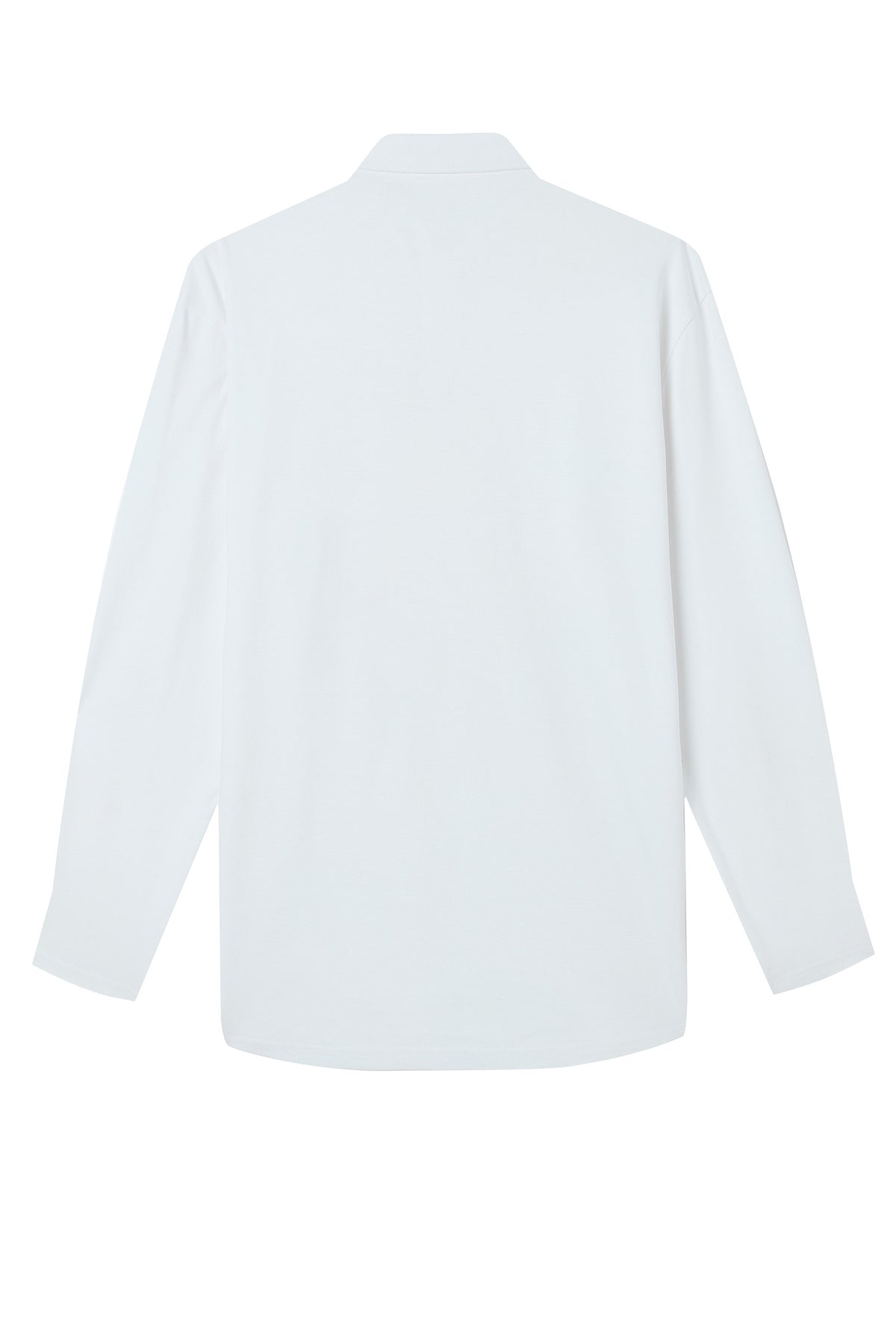 La Forbie Men’s Long-Sleeve Polo with Flat-Knit Collar