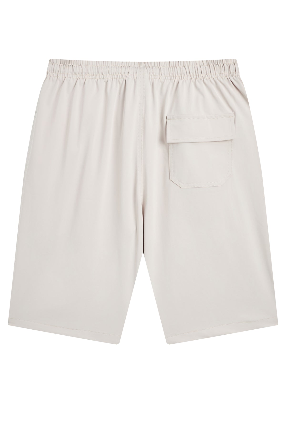 La Forbie Quần Short Nam Vải Dệt Trơn Co Giãn – Túi Sau Có Nắp, Phong Cách Casual
