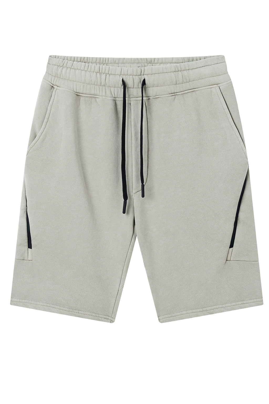 La Forbie Quần short casual nam vải nỉ, phối cầu mông sau, túi khóa kéo