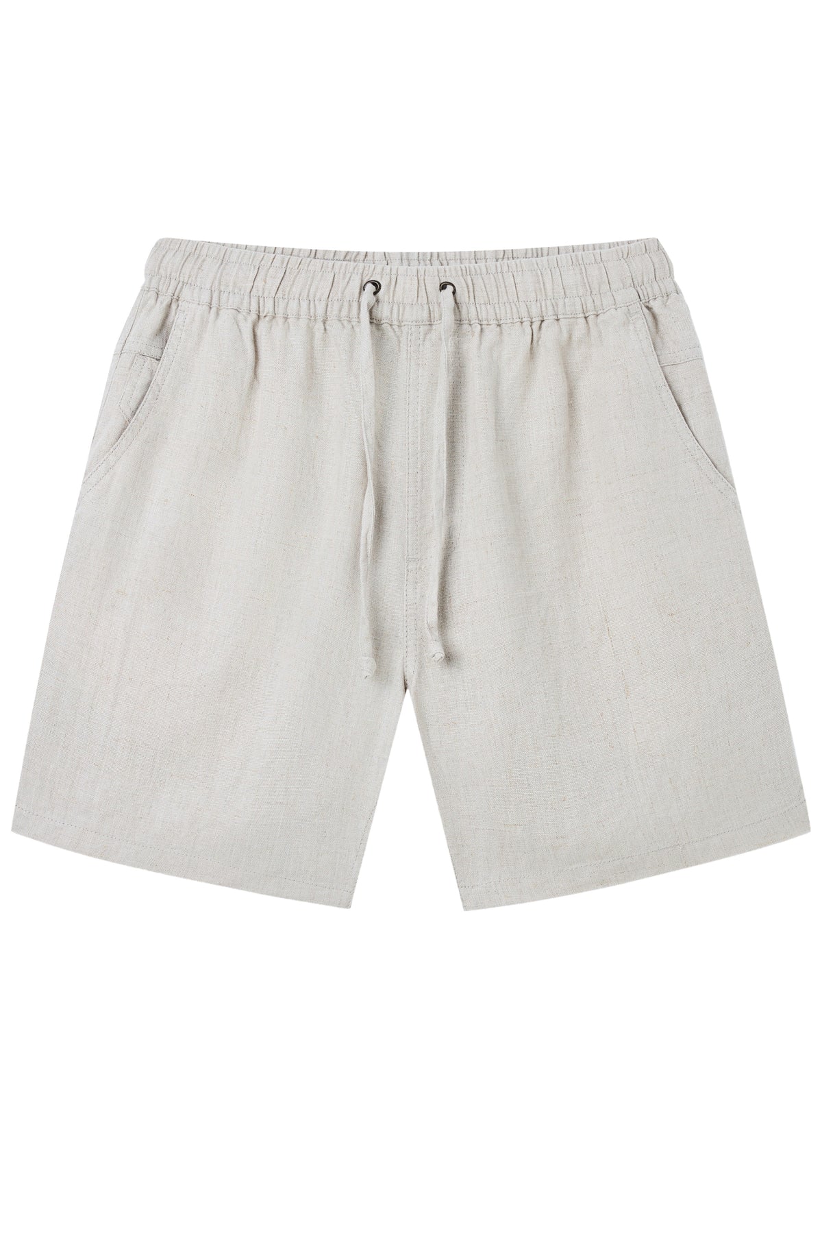 La Forbie Quần short casual nam vải linen, phối cầu mông sau, túi mổ sau