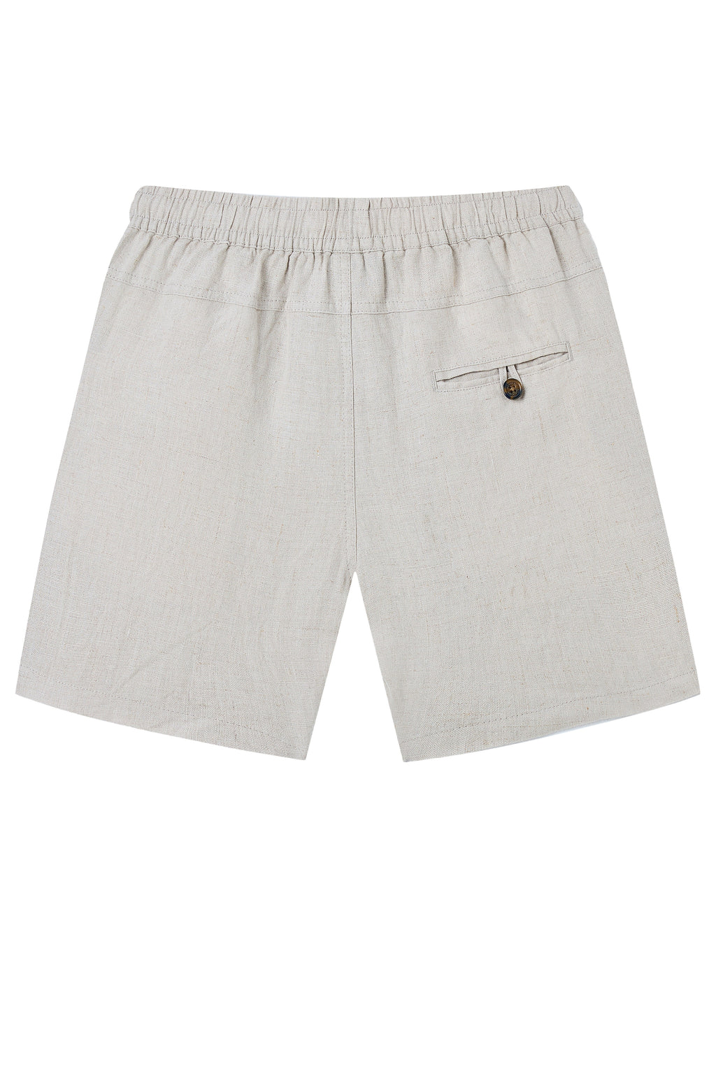 La Forbie Quần short casual nam vải linen, phối cầu mông sau, túi mổ sau