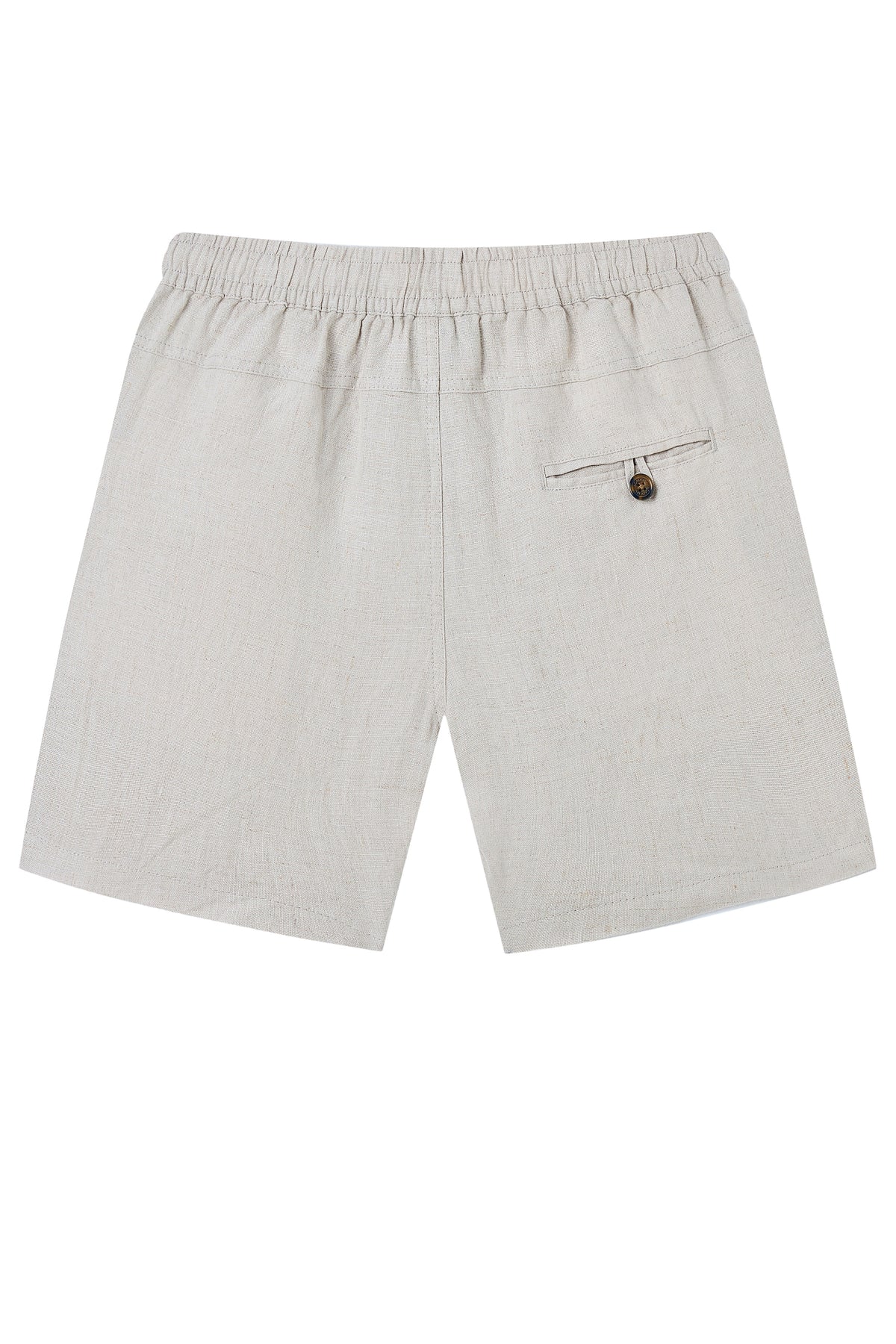 La Forbie Quần short casual nam vải linen, phối cầu mông sau, túi mổ sau