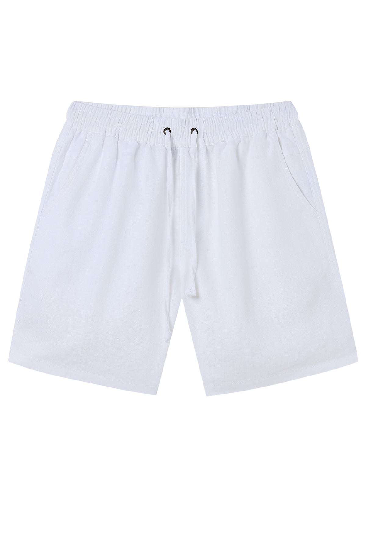 La Forbie Quần short casual nam vải linen, phối cầu mông sau, túi mổ sau