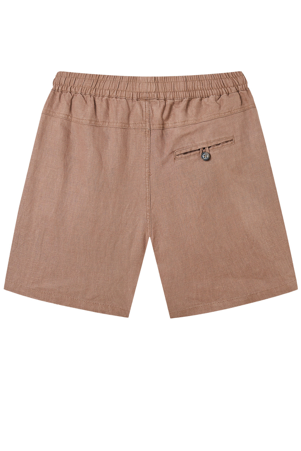 La Forbie Quần short casual nam vải linen, phối cầu mông sau, túi mổ sau