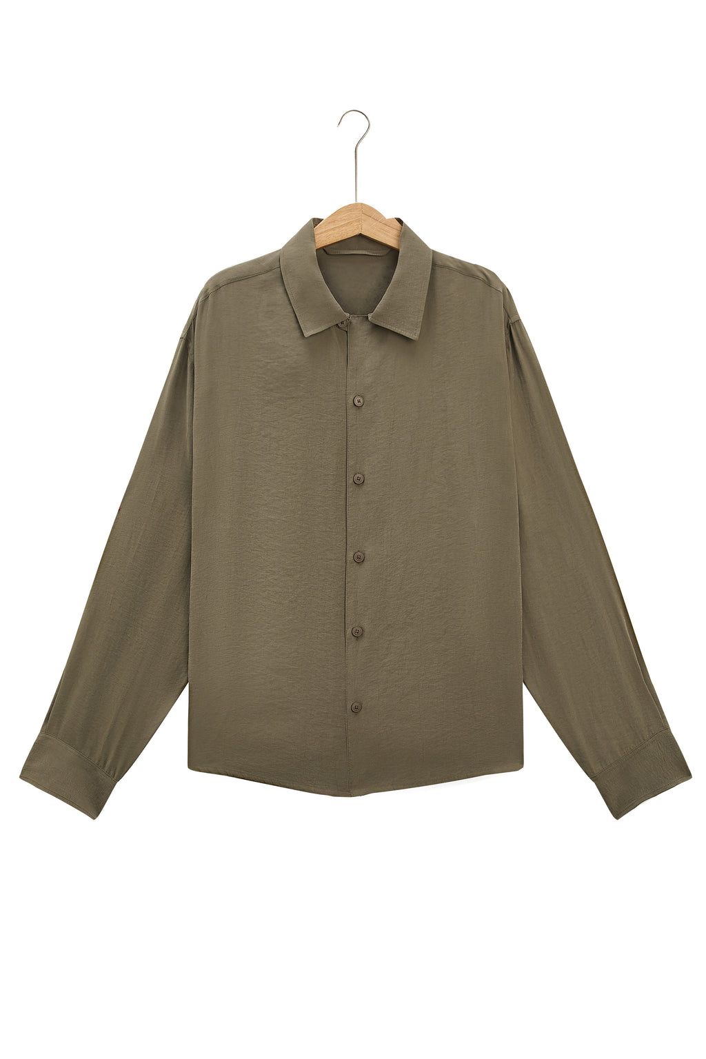 La Forbie Áo sơ mi nam tay dài vải linen, phối cầu vai sau
