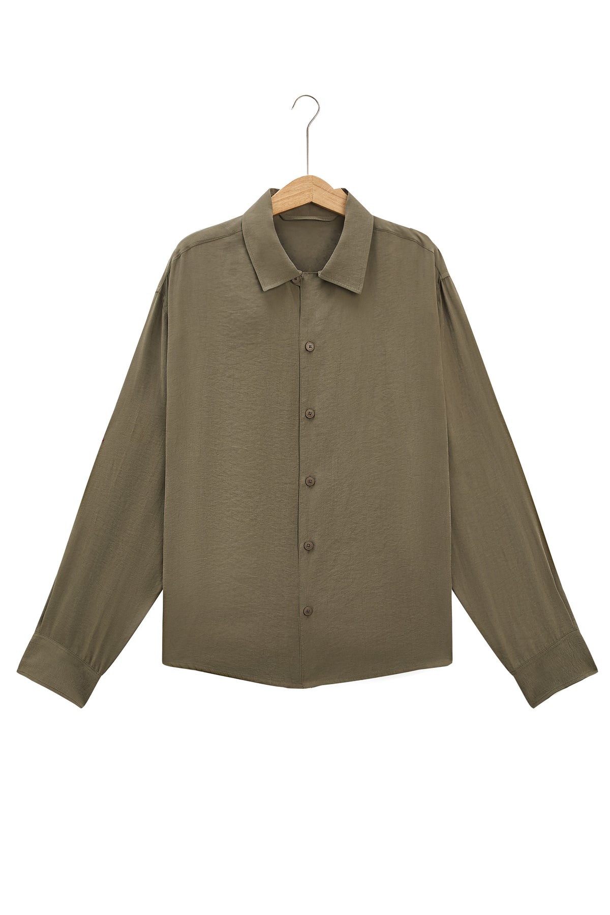 La Forbie Áo sơ mi nam tay dài vải linen, phối cầu vai sau