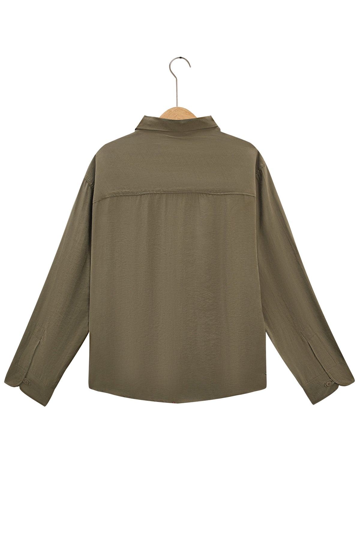 La Forbie Áo sơ mi nam tay dài vải linen, phối cầu vai sau