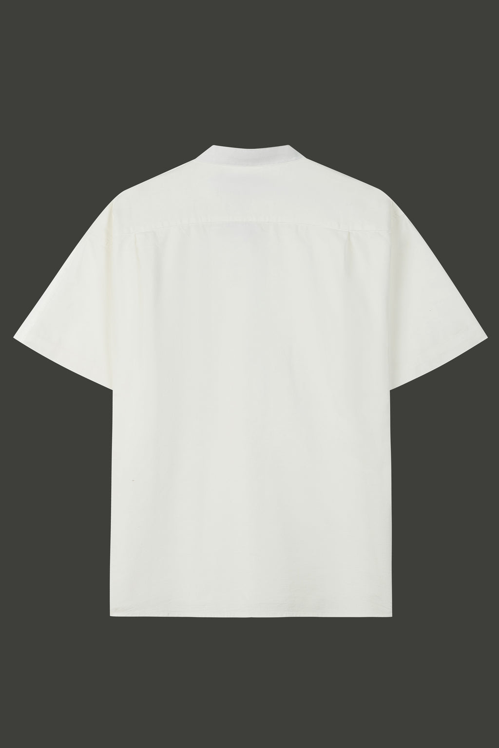 La Forbie Men's Short Sleeve Linen Mandarin Collar Shirt