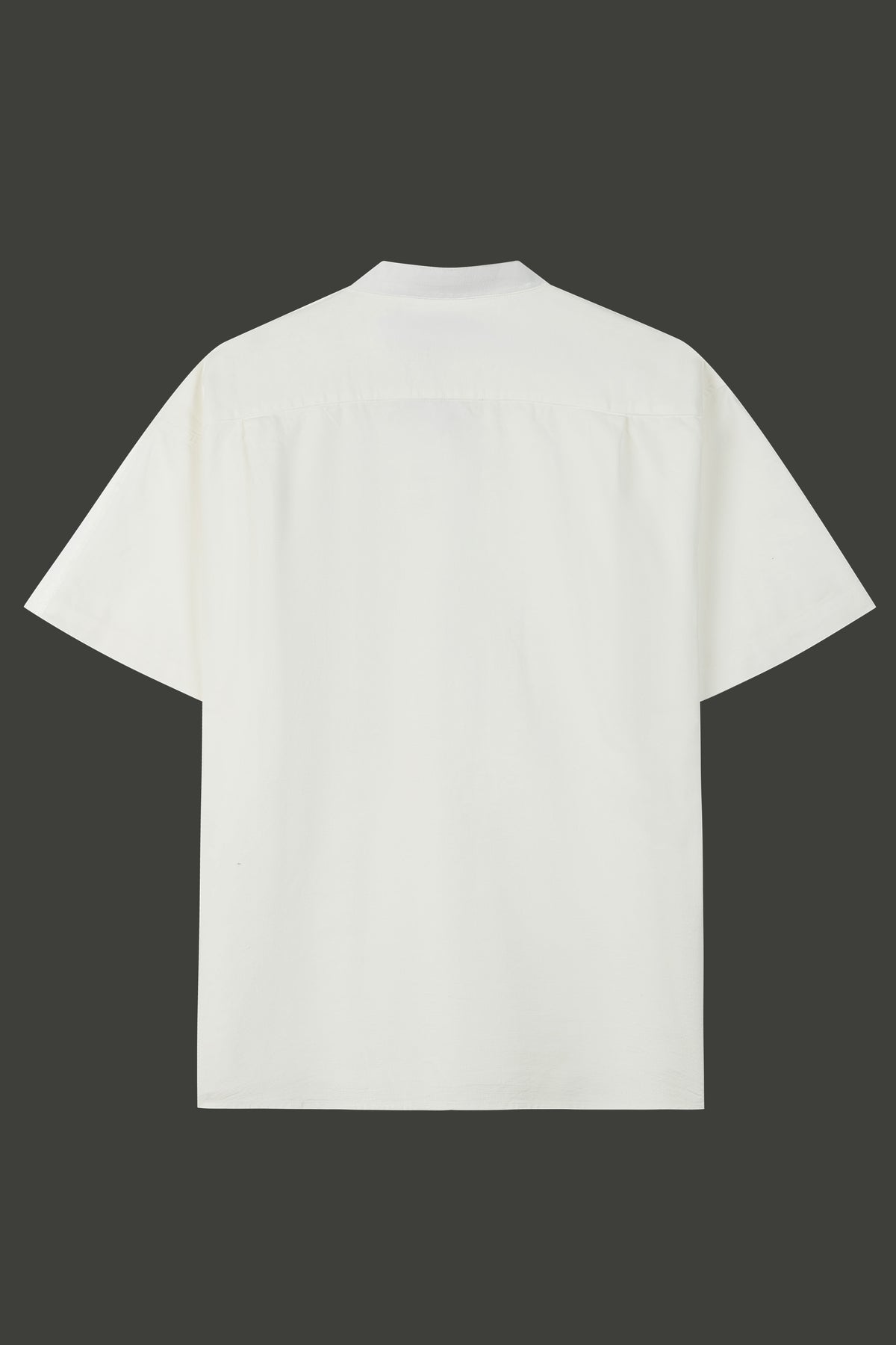 La Forbie Men's Short Sleeve Linen Mandarin Collar Shirt