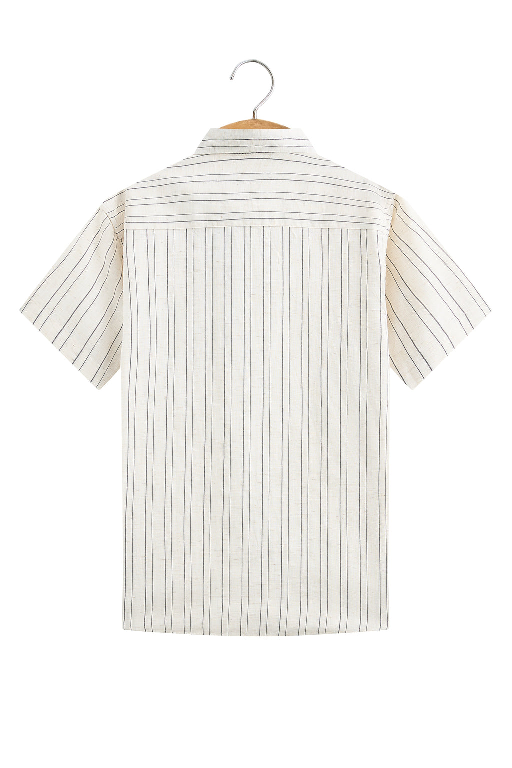 Áo Sơ Mi Nam Tay Ngắn Linen Sọc Cao Cấp La Forbie