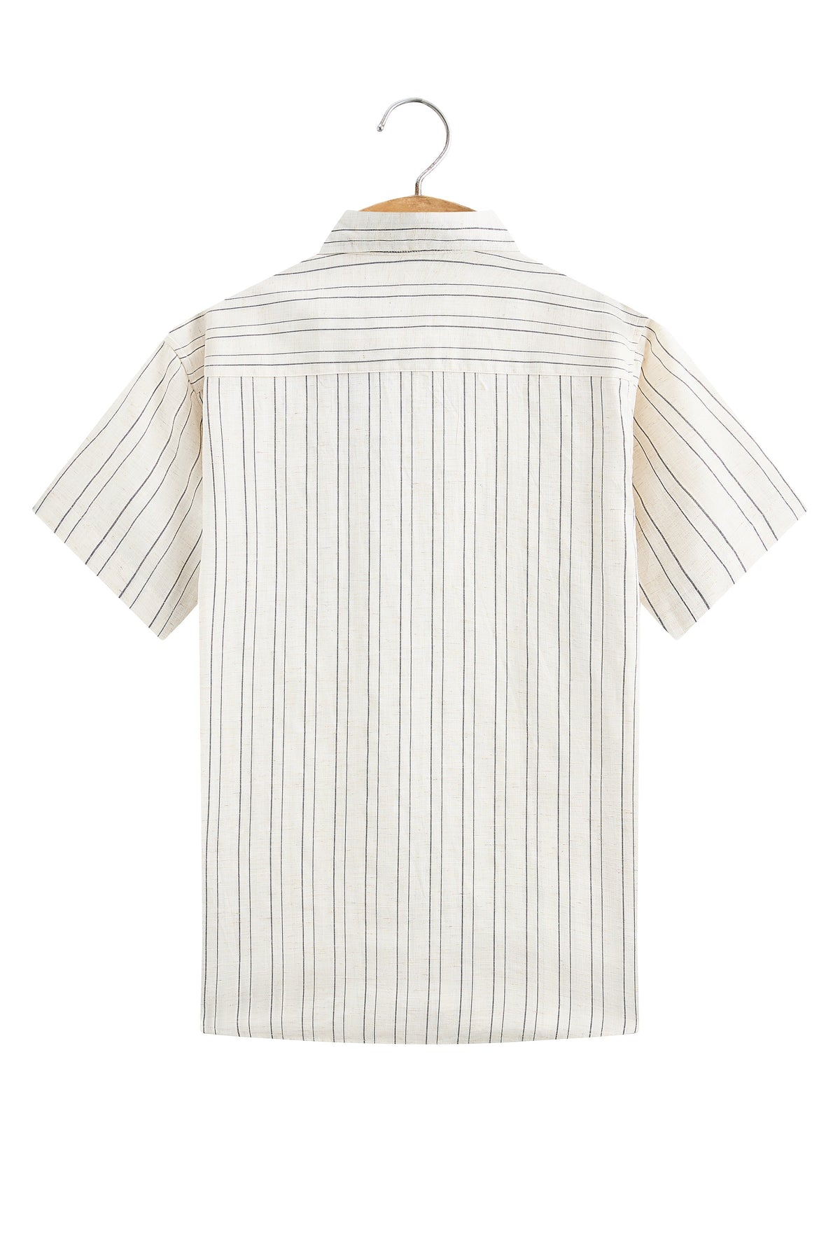 Áo Sơ Mi Nam Tay Ngắn Linen Sọc Cao Cấp La Forbie
