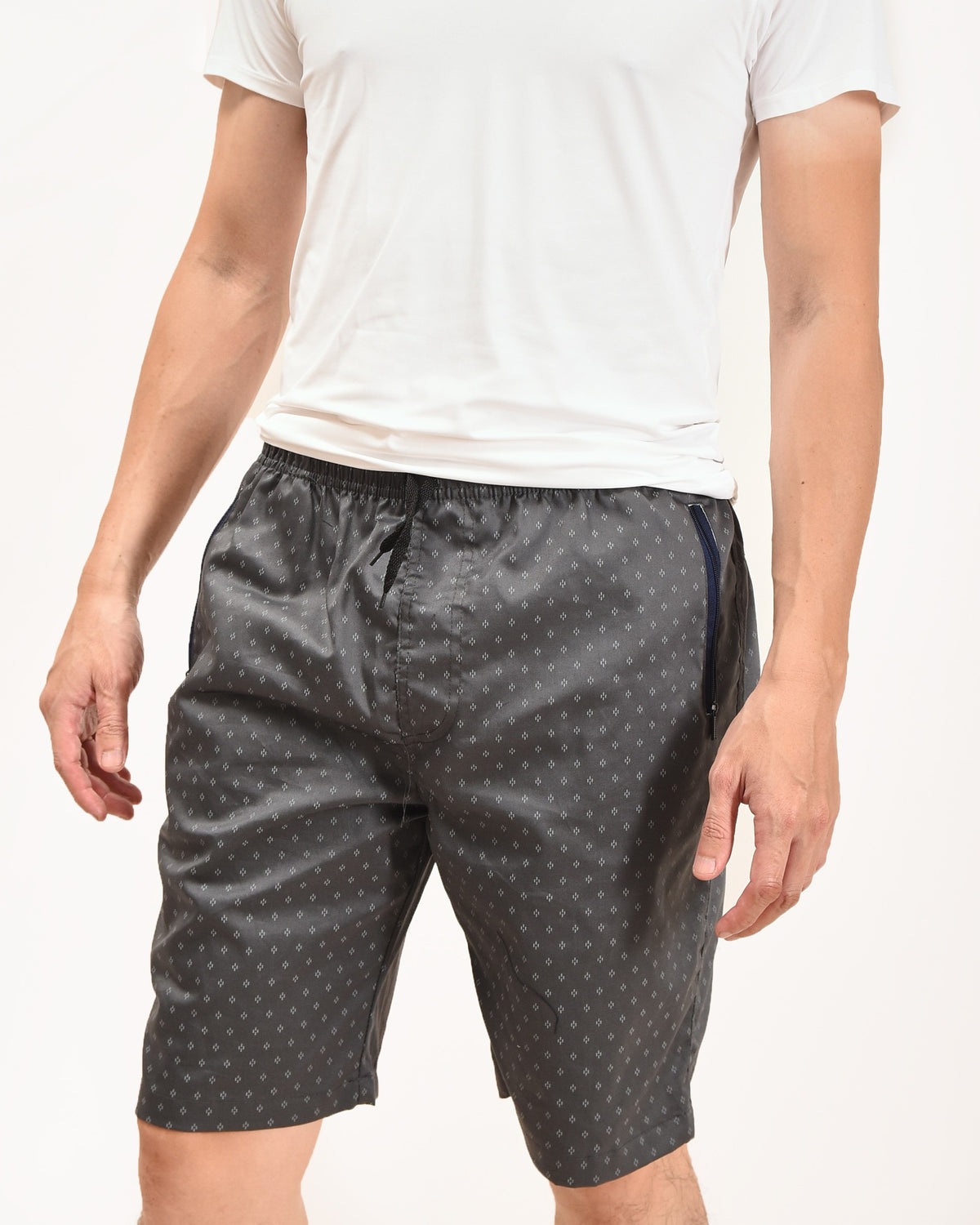 Zennio quần short nam casual túi trước khóa kéo đôi
