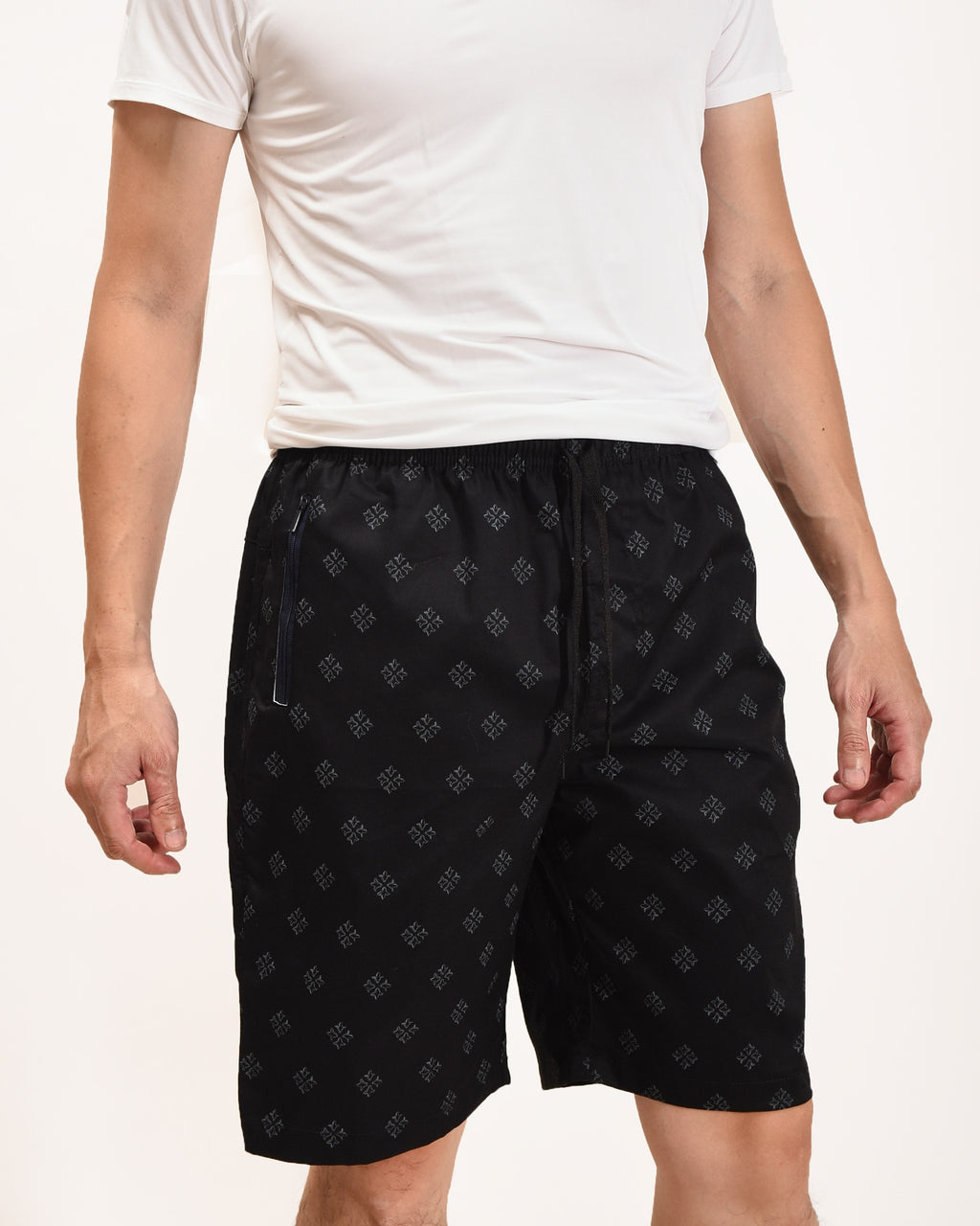 Zennio quần short nam casual túi trước khóa kéo đôi