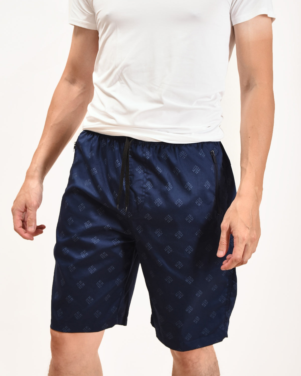 Zennio quần short nam casual túi trước khóa kéo đôi