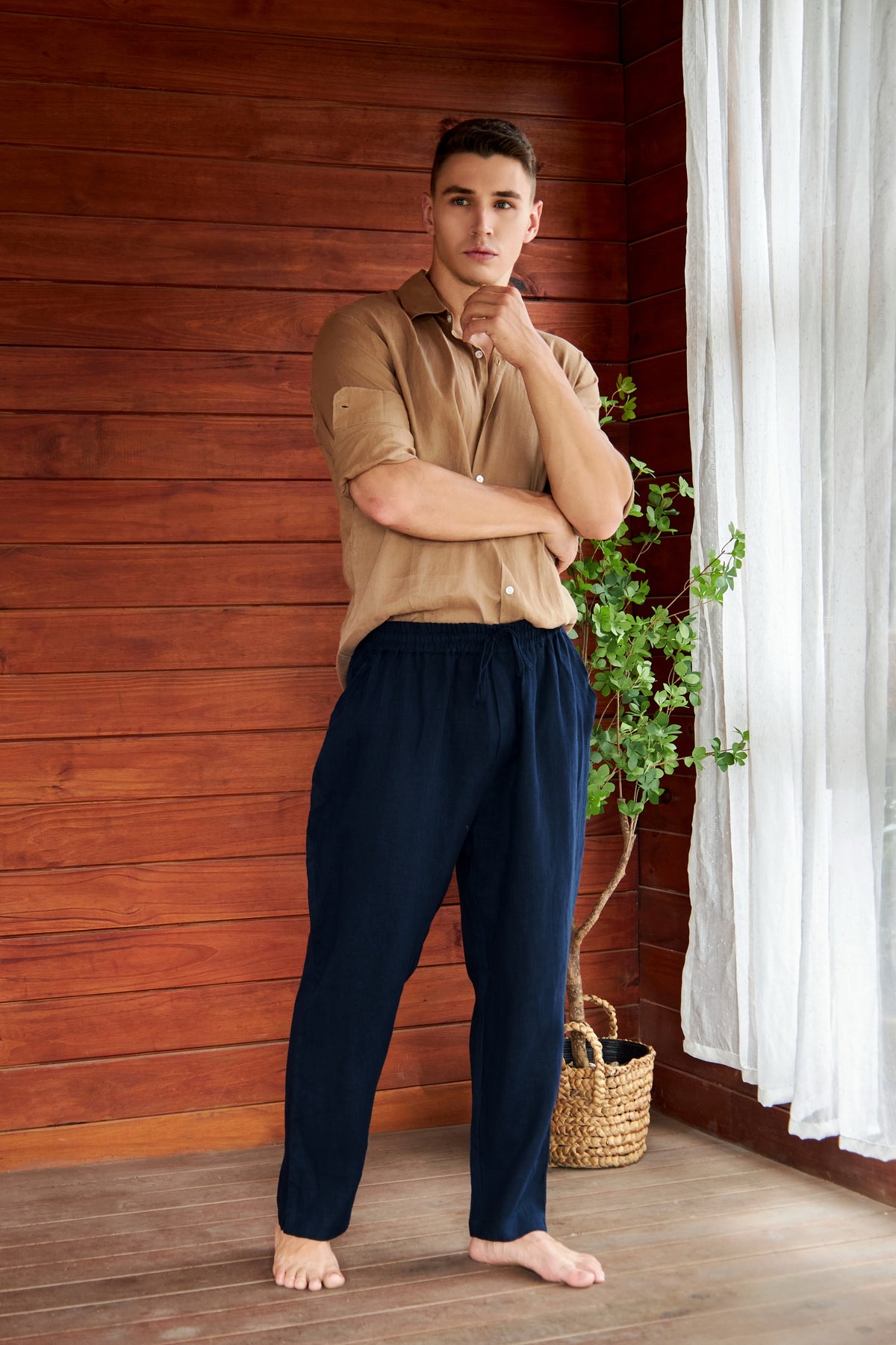 La Forbie Men’s Casual Linen Pants