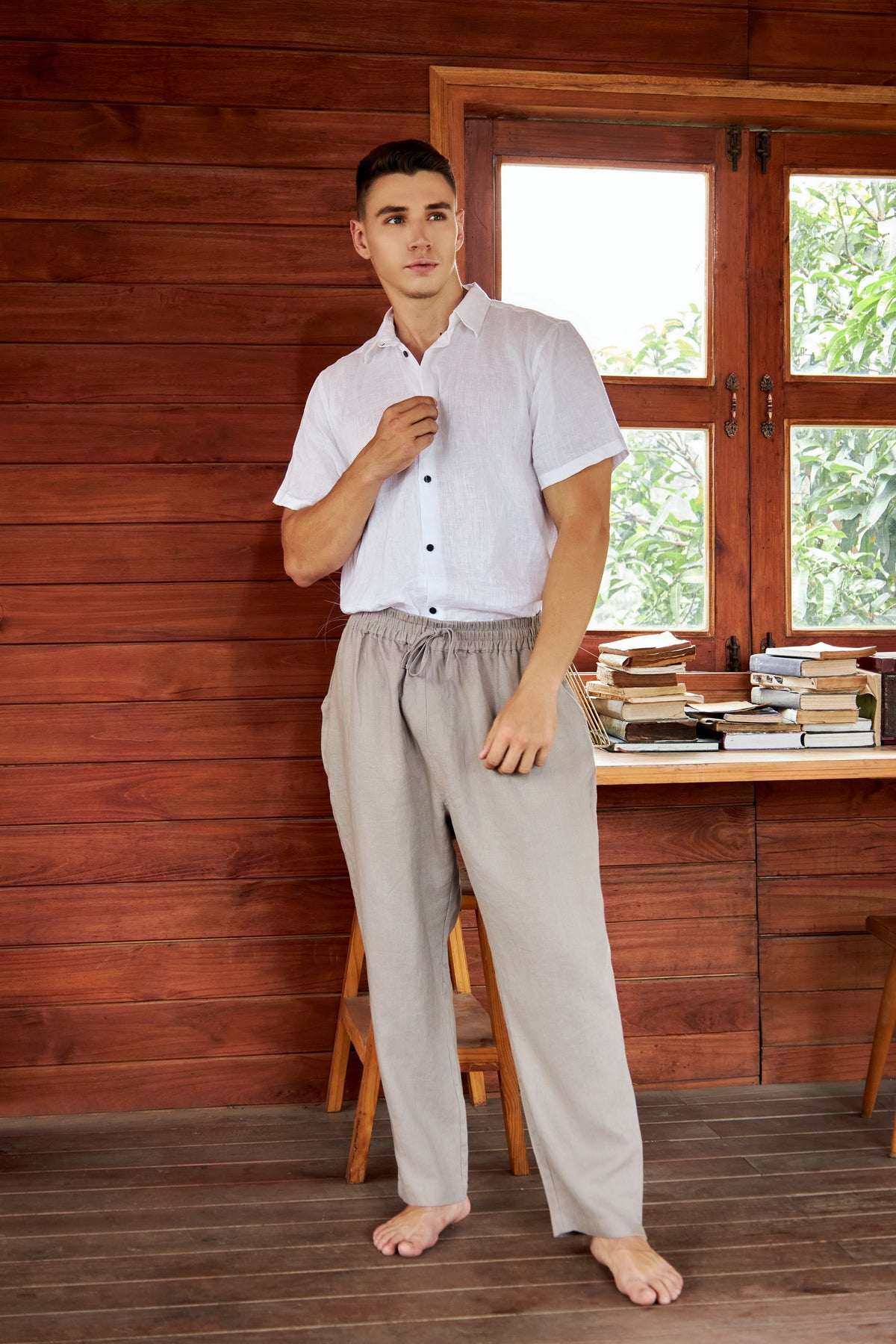 La Forbie Men’s Casual Linen Pants